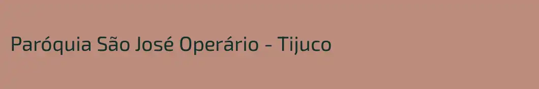Paróquia São José Operário - Tijuco
